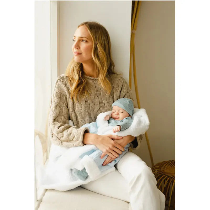 Interbaby Couverture nid d’abeille beige - Image 3