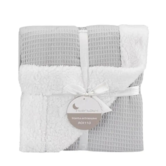 Interbaby Couverture nid d’abeille gris - Image 3