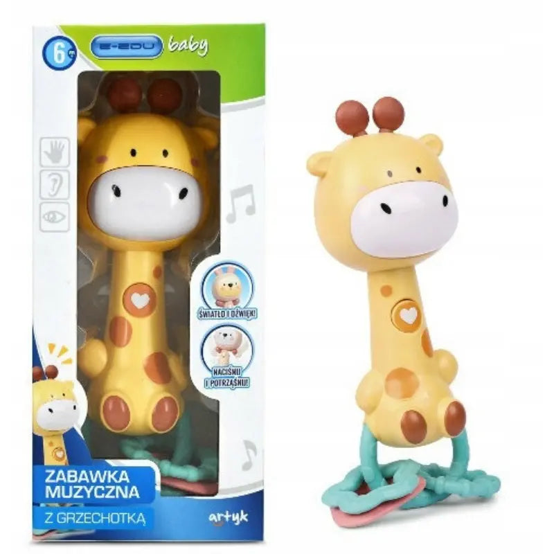 Jouet musical  avec anneau de dentition BÉBÉ GIRAFE - Image 2