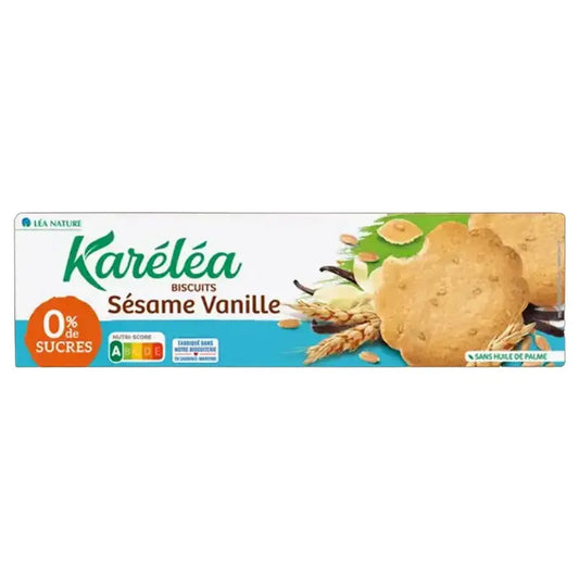 Karéléa Biscuits Sésame Vanille Sans Sucre - 132g - Image 1