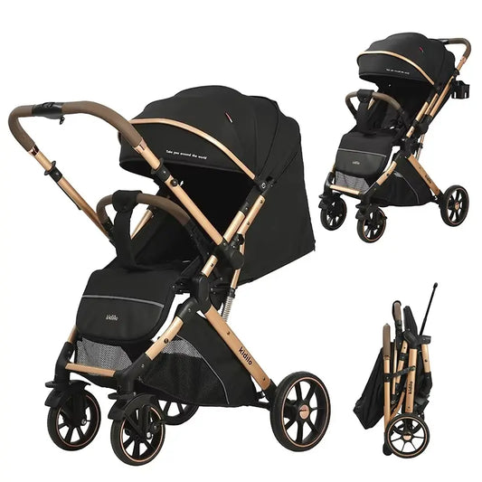 Kidilo 6600 Poussette Bébé Noir - Image 1