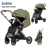 Kidilo 6600 Poussette Bébé vert olive - Image 1