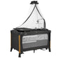 Kidilo Berceau Luxe 3 en 1 Pliable avec Moustiquaire – Lit de Voyage et Cododo T-705L - Gris - Image 1