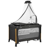 Kidilo Berceau Luxe 3 en 1 Pliable avec Moustiquaire – Lit de Voyage et Cododo T-705L - Gris - Image 1