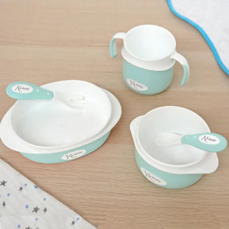 KIOKIDS Vaisselle Bebe 5 Pieces Bleu - Image 2
