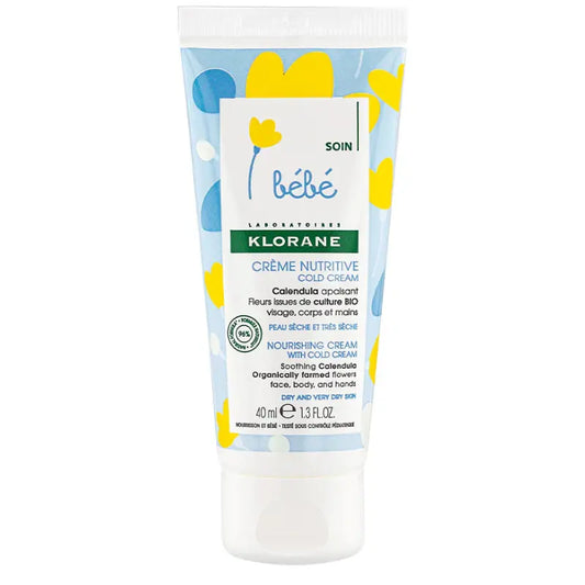 Klorane Bébé Crème nutritive au Cold Cream et Calendula - 40ml - Image 1