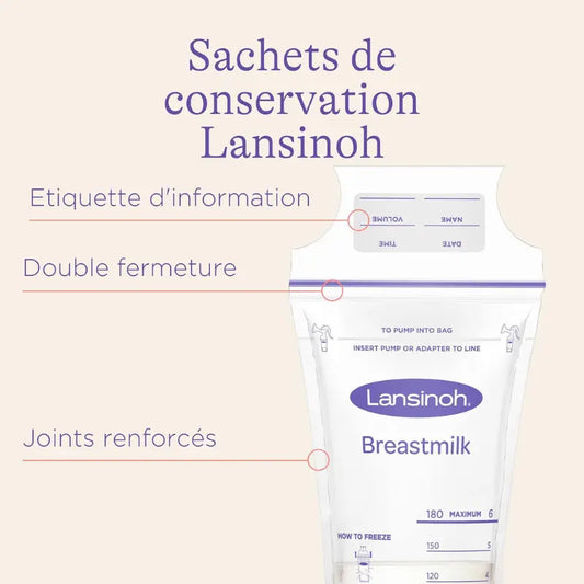 Lansinoh Sachets de Conservation du Lait Maternel 25 Unités - Image 3