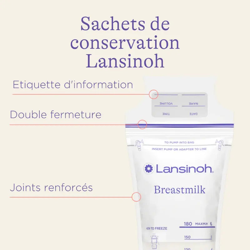 Lansinoh Sachets de Conservation du Lait Maternel 50 Unités - Image 4