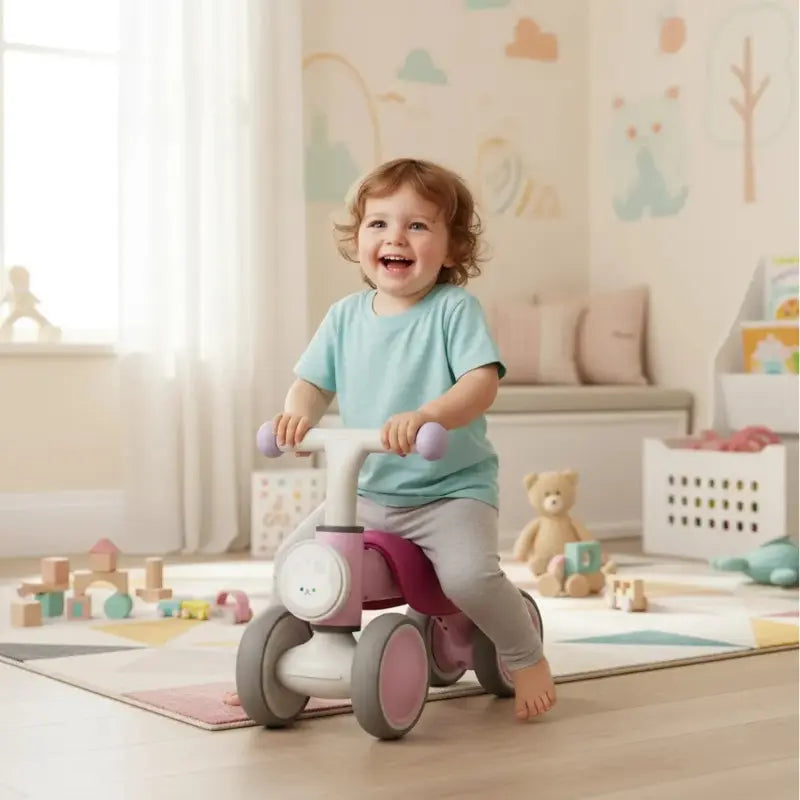 Lebei Vélo d’Équilibre pour Enfants Rose - Image 2