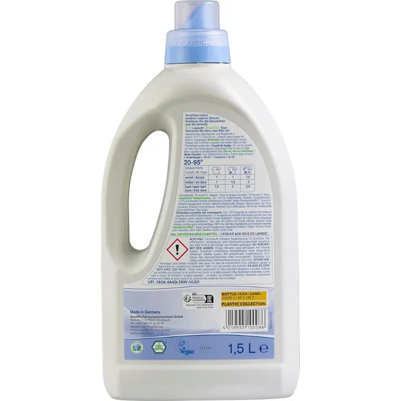 Lessive universelle Klar Eco Sensitive 1,5 L  sans parfum - Image 4