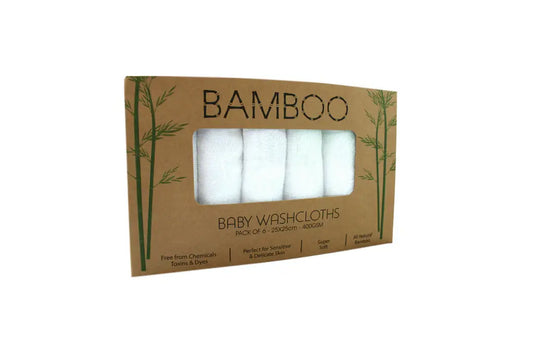 Lingettes de toilette bébé en bambou de qualité supérieure - Lot de 6 - Image 1