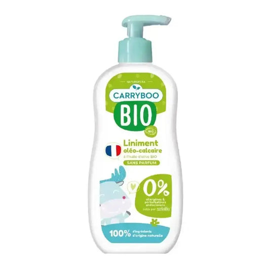 Liniment oléo-calcaire Carryboo 4 en 1 à l'huile d'olive biologique sans parfum 450 ml - Image 1