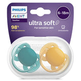 Lot de 2 Sucettes Philips Avent Ultra Soft 6-18 mois - Image 1