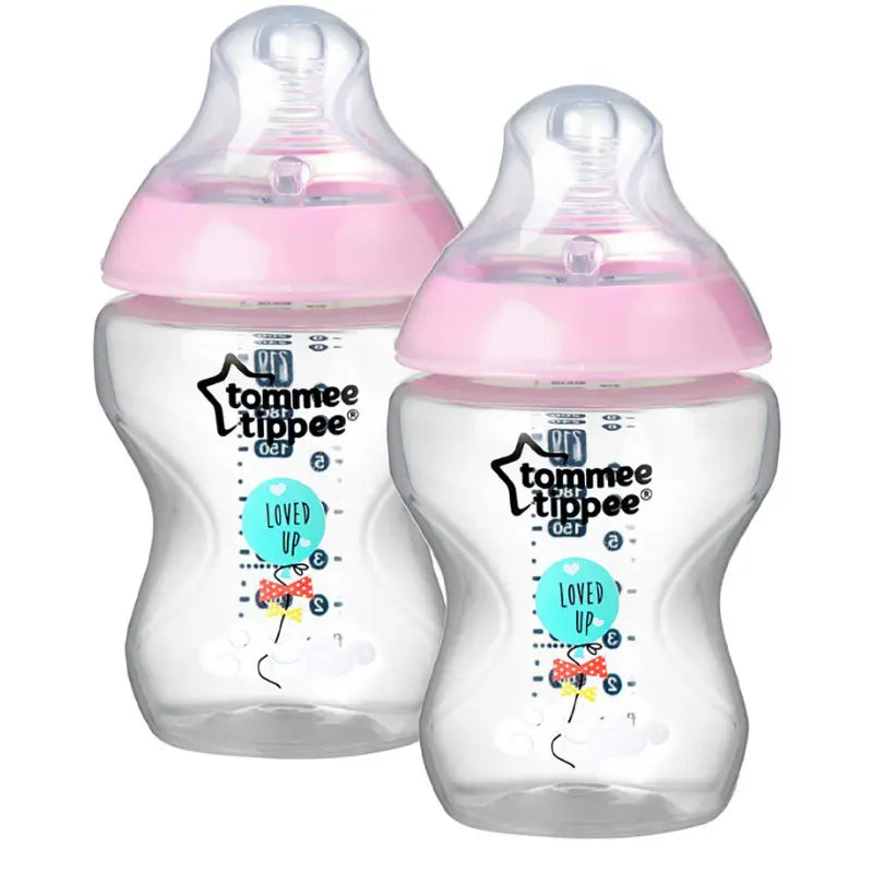 Lot de 2 Biberons Tommee Tippee Closer to Nature 0m+ Rose - 260ml - Image 2