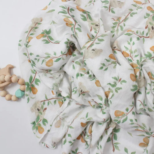 Lot de 2 Lange Bébé en Mousseline de Bambou Premium Vert - Image 3