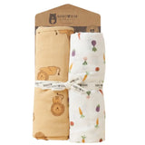 Lot de 2 Langes d'Emmaillotage Bébé Premium 76cmx76cm - Image 1