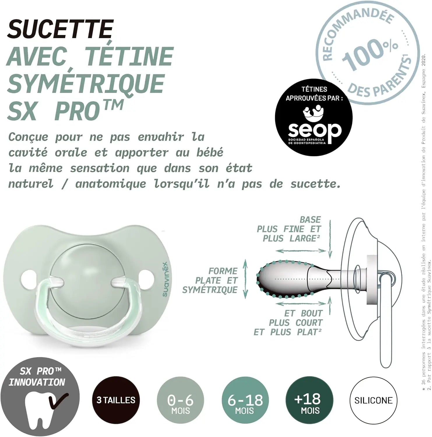 Lot de 2 Sucettes Suavinex SX Pro Wild et Free Bleu 0–6 Mois - Image 4