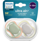 Lot de 2 sucettes Ultra Air 6-18m AVENT Uni  SCF085/20 - Image 1