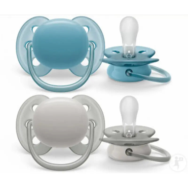 Lot de 2 sucettes Ultra Douce 6-18 m PHILIPS AVENT Mix Uni Blue - Image 2
