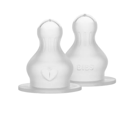Lot de 2 Tétines BIBS en Silicone à Débit Lent - Image 1