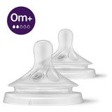 Lot de 2 tétines Philips AVENT Natural – 0 mois+ (Débit nouveau-né) - Image 1