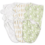 Lot de 3 couvertures d'emmaillotage pour bébé Lettre de printemps - Image 1
