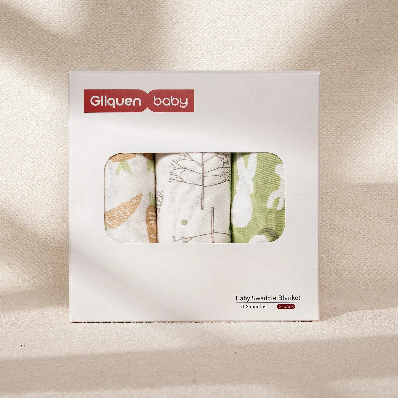 Lot de 3 couvertures d'emmaillotage pour bébé Lettre de printemps - Image 2