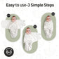 Lot de 3 couvertures d'emmaillotage pour bébé Lettre de printemps - Image 4