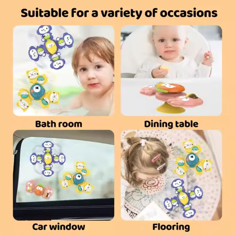 Lot de 3 pièces bébé bain Spinner rotatif - Image 3