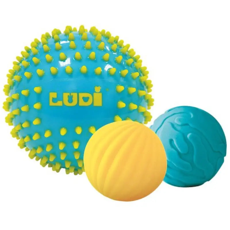 Ludi 3 balles sensorielles Bleues - Image 1