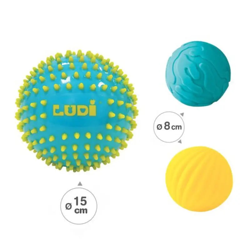 Ludi 3 balles sensorielles Bleues - Image 2