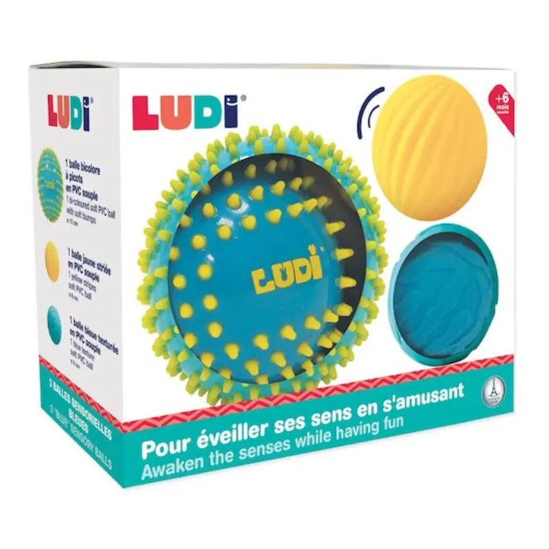 Ludi 3 balles sensorielles Bleues - Image 3