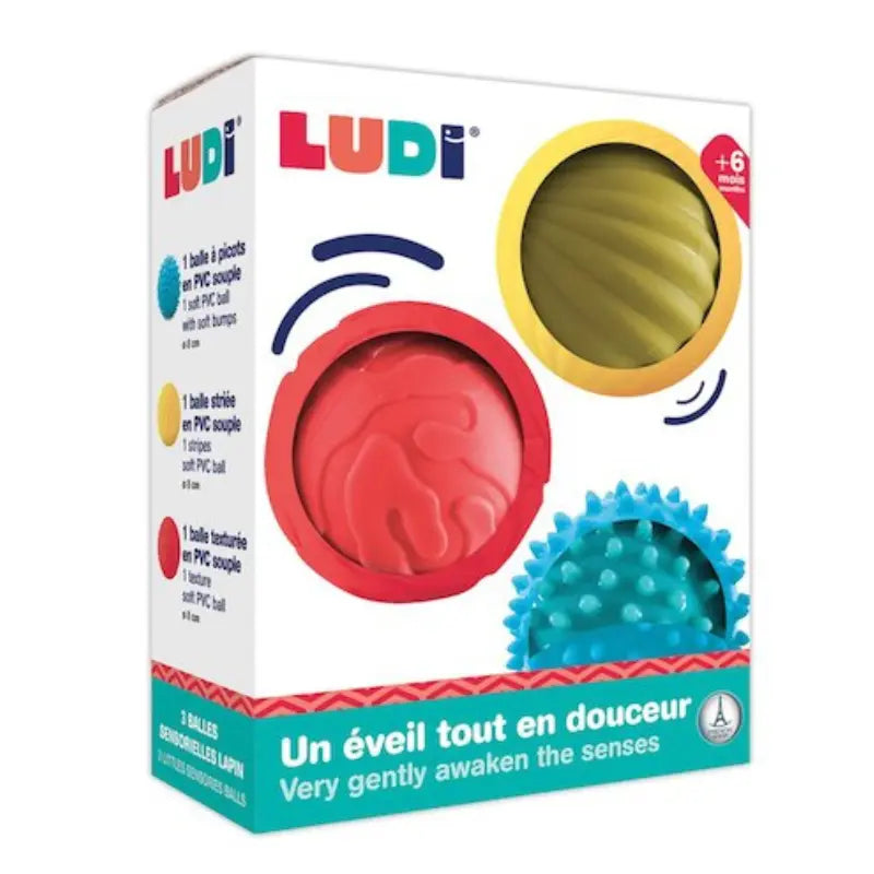 Ludi 3 balles sensorielles Multicolore - Image 2