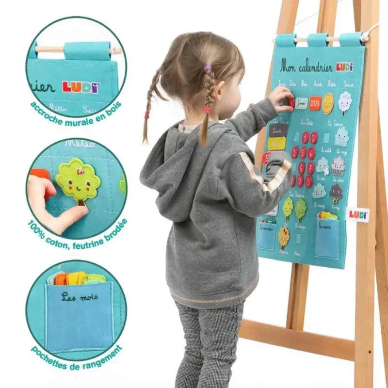 Ludi Calendrier Basic Bleu Jouet Éducatif 3ans+ - Image 4
