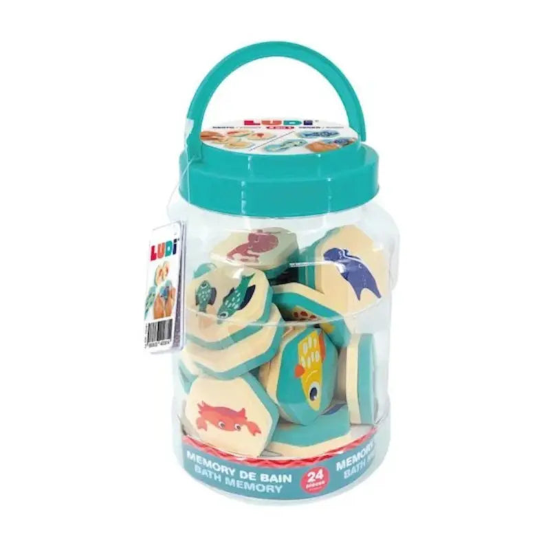 Ludi Memory de bain 2 en 1 Animaux marins Beige - Image 2