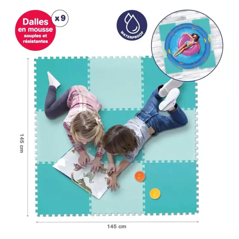 Ludi Tapis De Sol XXL Bicolore 145x145cm - Bleu - Image 3