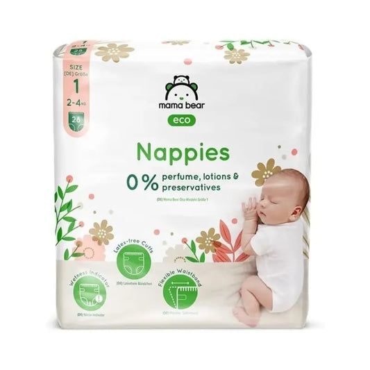 Mama Bear Eco Couche Bébé Taille 1 (2-4 kg) – 28 Pièces - Image 1
