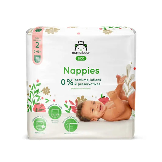 Mama Bear Eco Couche Bébé Taille 2 (3-6 kg) – 30 Pièces - Image 1