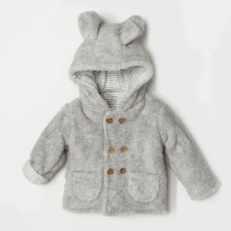 Manteau Bébé AndyWawa Gris en Welsoft – Chaleur et Confort - AC22192 - Image 2