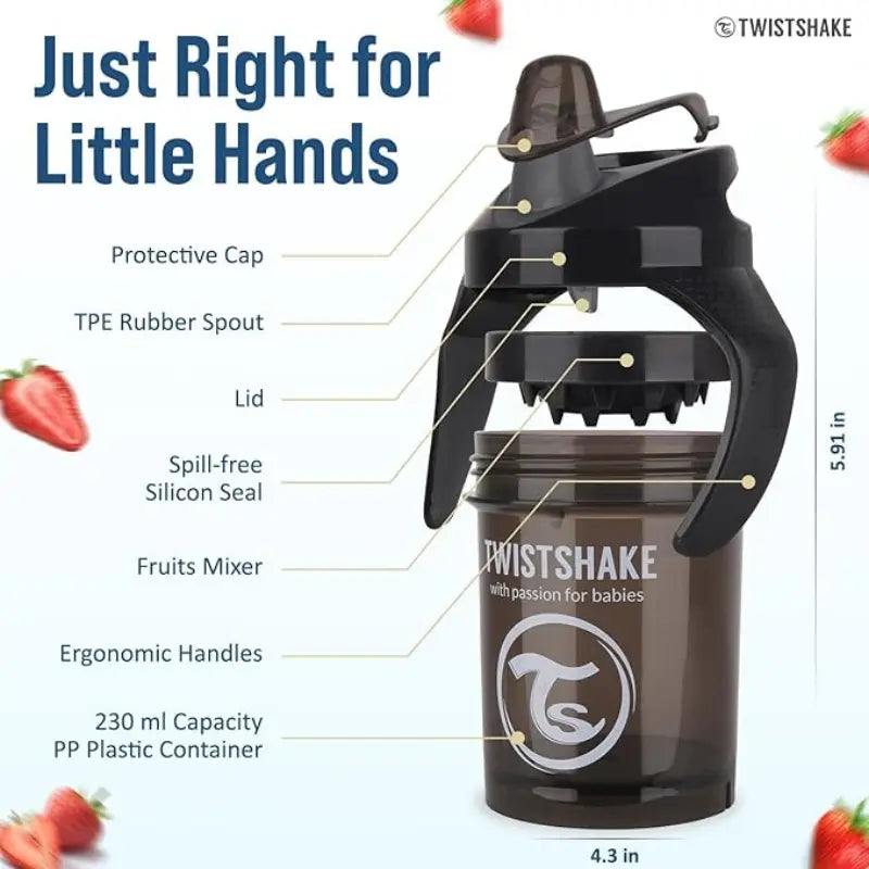 Mini gobelet anti-fuite Twistshake 230 ml - 4M+ - Noir - Image 6