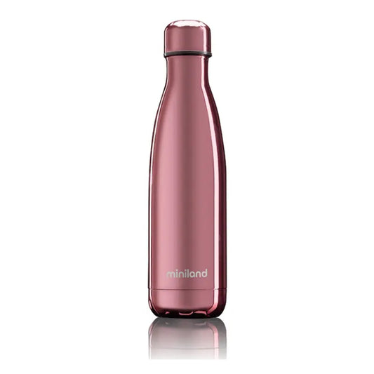 Miniland Bouteille thermos 500ml deluxe rose avec effet chrome - Image 1