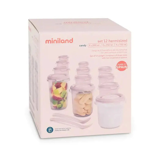 Miniland Set de 12 Pots de Conservation Candy - Image 1