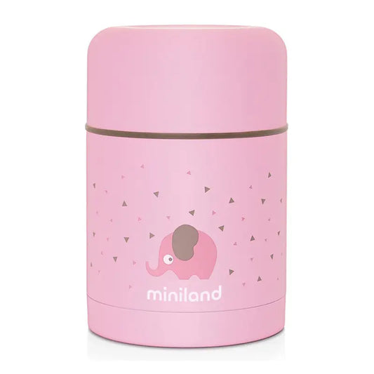 Miniland Thermos 600ml pour aliments solides rose - Image 1