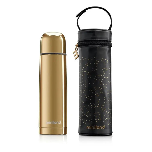 Miniland Thermos Deluxe gold 500ml + sac isotherme - Image 1