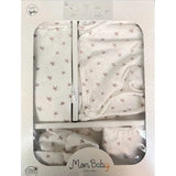 MON BABY Set 5p (Gilet double+Pantalon+Bavoir+Gants+Bonnet)S.night b/beige - Image 1