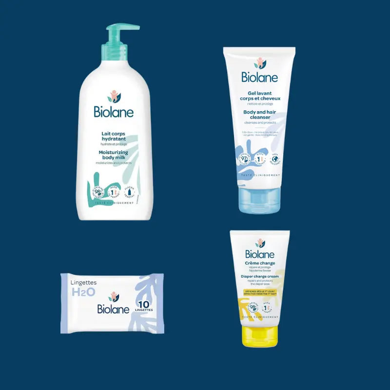 Mon Premier Coffret Biolane 4 Soins Essentiels Bébé + Trousse Motif Singe OFFERTE - Image 2
