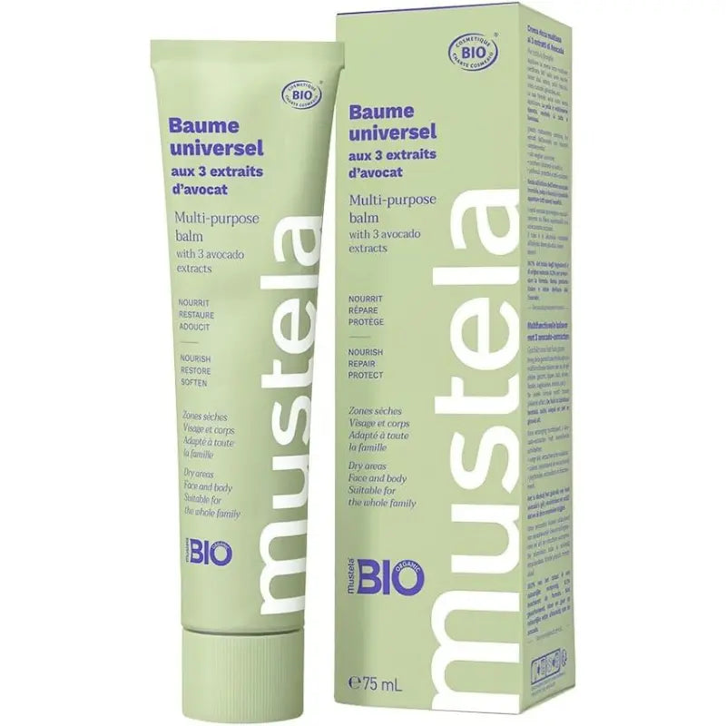 Mustela Crème Riche Multi-usages aux 3 Extraits d'Avocat, Corps, Bébé et Famille 75ML - Image 1