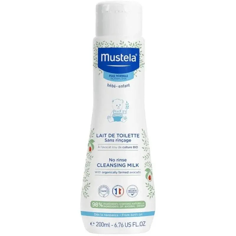Mustela Lait de Toilette sans Rinçage à l’Avocat Bio – 200ml - Image 1