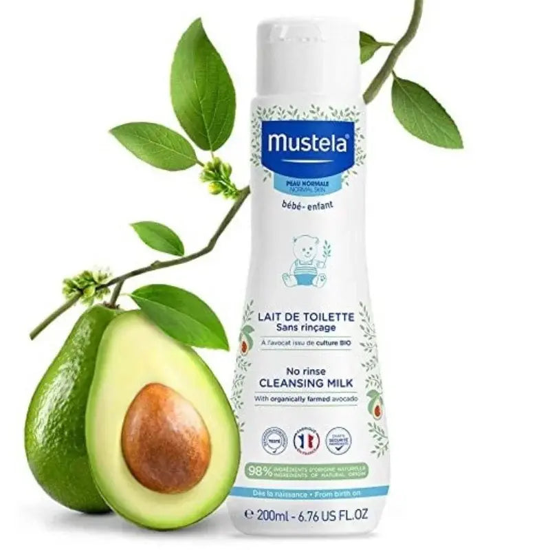 Mustela Lait de Toilette sans Rinçage à l’Avocat Bio – 200ml - Image 2