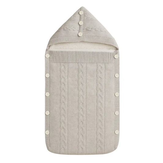 Nid d’ange bébé en laine naturelle – Beige - Image 1